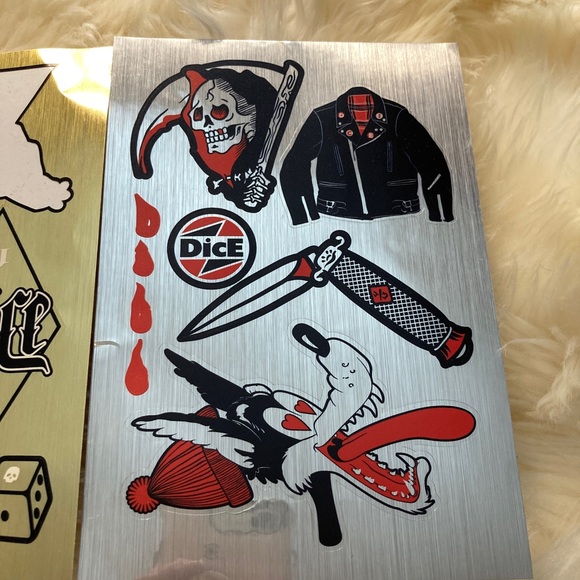 Dice Motorcycle Magazine Metallic Stickers Let’s Ride - Picture 2 of 4
